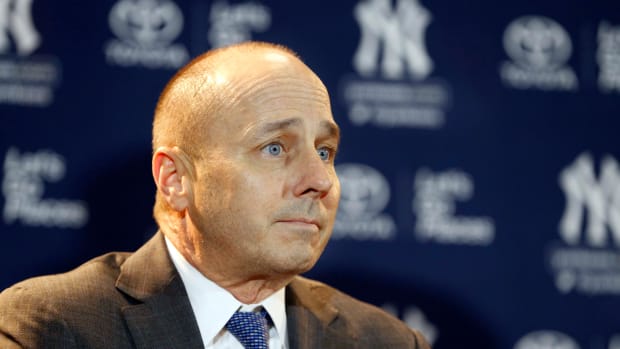 Brian Cashman looking serious